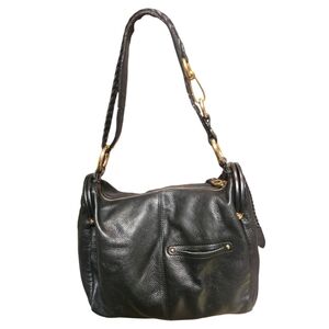 B. Makowski Pebbled Leather Shoulder Bag